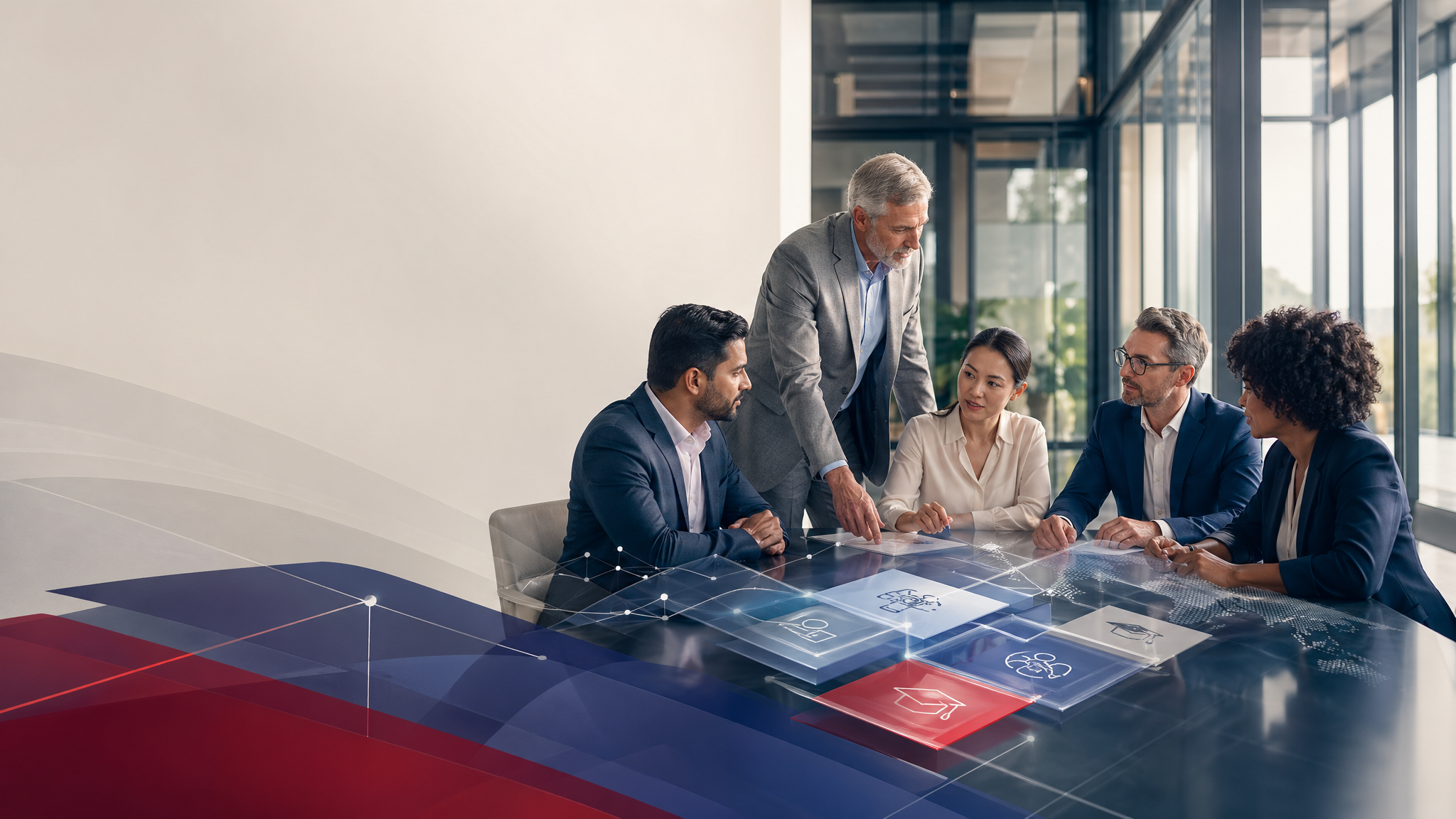 Strategic partnership visual for custom learning solutions